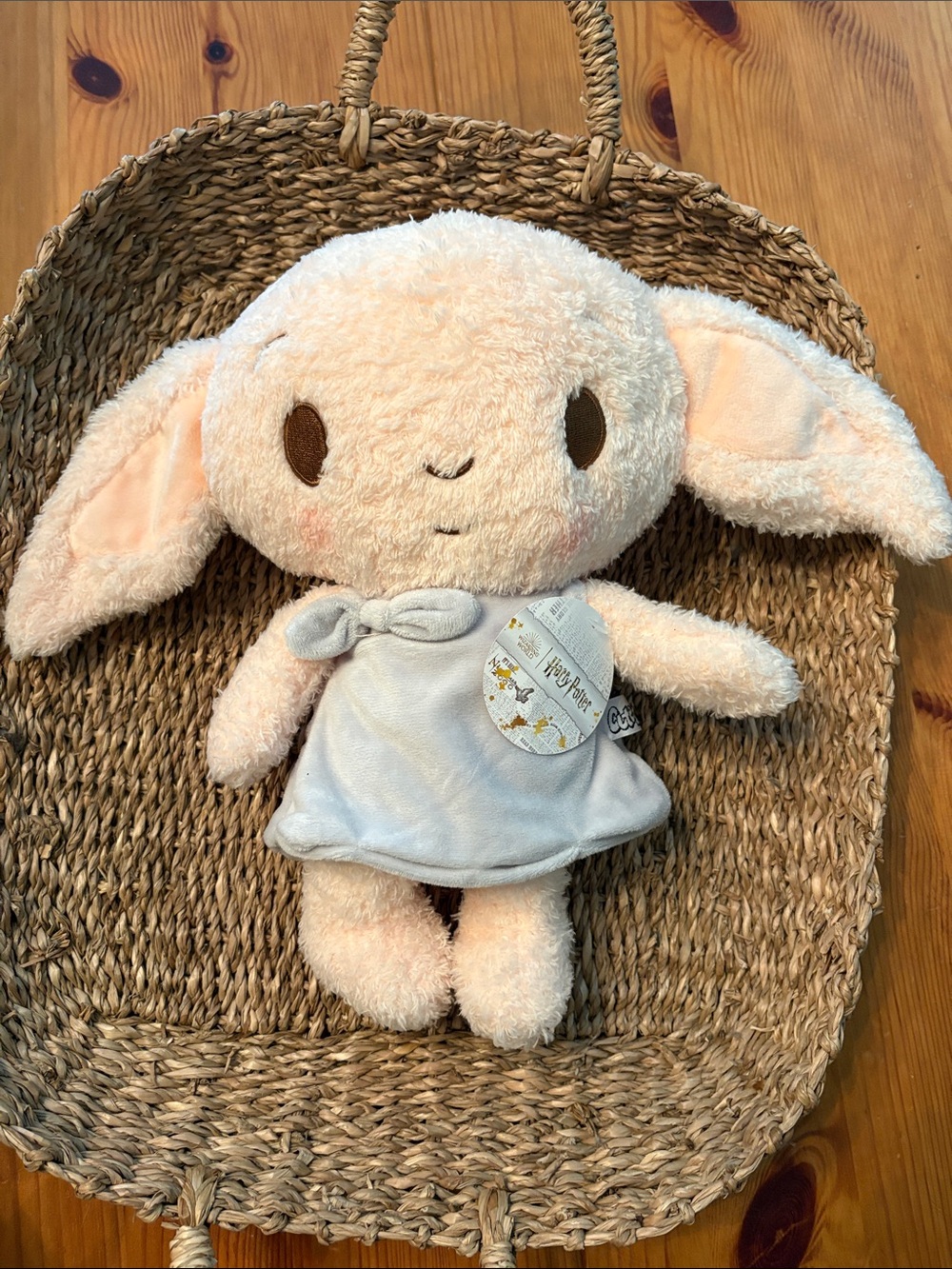 Plush HARRY POTTER DOBBY Doll in Soft Peach with crinkle arms